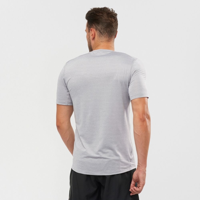 Salomon OUTLINE New トレイル ランニング Gear Tシャツ メンズ グレー | JP-1683SOV