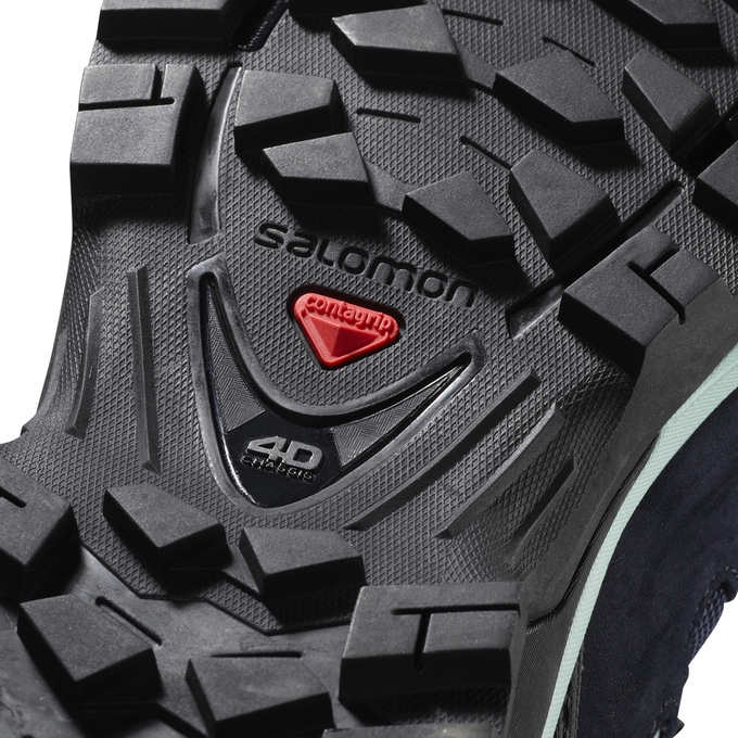 Salomon QUEST 4D 3 GTX W ハイキングブーツ レディース ライトターコイズ 黒 | JP-1593CHG