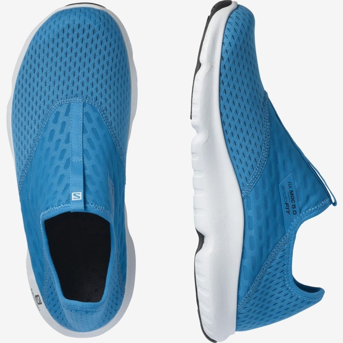 Salomon REELAX MOC 5.0 回復靴 メンズ 青 | JP-0674QRX