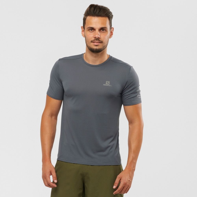 Salomon XA TRAIL ショート Sleeve Tシャツ メンズ 暗 | JP-0679VFI