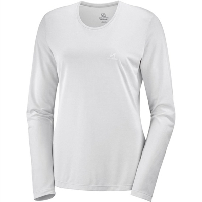 Salomon AGILE LS W Long Sleeve Tシャツ レディース ライトグレー | JP-9830SWK