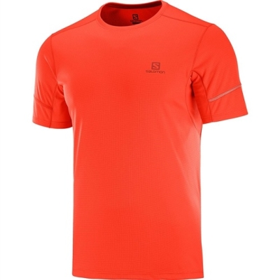 Salomon AGILE SS M Tシャツ メンズ Orangered | JP-4190KPC