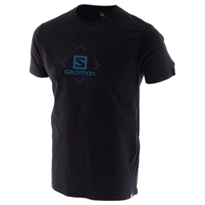 Salomon BOXED IN SS M Tシャツ メンズ 黒 | JP-2149FRL