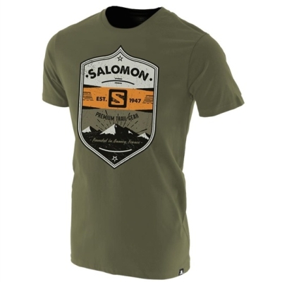 Salomon ISLA SS B Tシャツ キッズ オリーブ | JP-8631FKJ