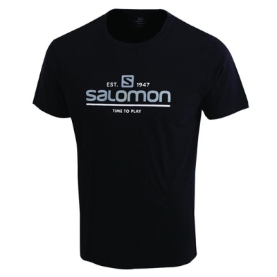 Salomon TIME TO PLAY SS B Tシャツ キッズ 黒 | JP-8305NXQ