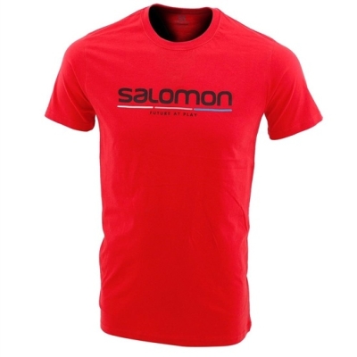 Salomon NEW RACE SS M Tシャツ メンズ 赤 | JP-9620BAD